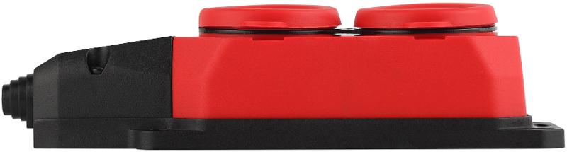 K-2e-RED-IP44 ЭРА Колодка каучуковая с/з 2гн 16A IP44 красная | Б0044551 | ЭРА — миниатюра 4