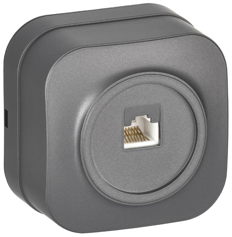 GLORY Розетка компьютерная RJ45 кат.5E о/у РК10-ХСм сталь матовый | EKH10-K46M | IEK — IEK (ИЭК)