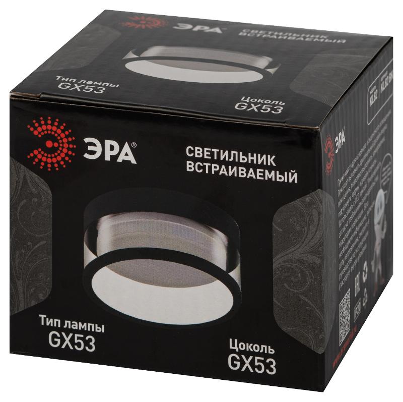 Светильник встраиваемый под лампу GX53 KL82 BK черный | Б0058400 | ЭРА — миниатюра 2