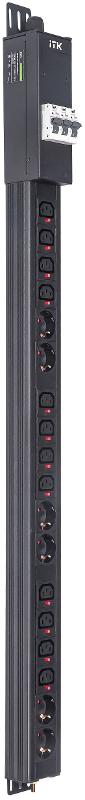 BASE PDU PV1114 24U 3ф 16А 6SCHUKO 12C13 3м IEC60309 | BS-PV-43-12C13-06D-14 | ITK — ITK