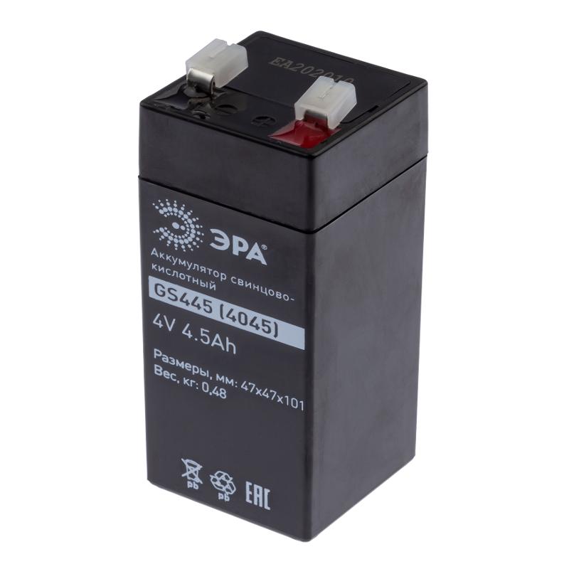Аккумулятор GS445 (Cвинцово-кислотный 4V 4,5) (25/900) | Б0050077 | ЭРА — миниатюра 5