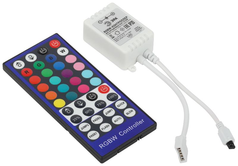 Контроллер  для светодиодной ленты с ИК пультом RGBW-Controller-12/24V-96/192W-IP20-IR  | Б0061113 | ЭРА — миниатюра 3