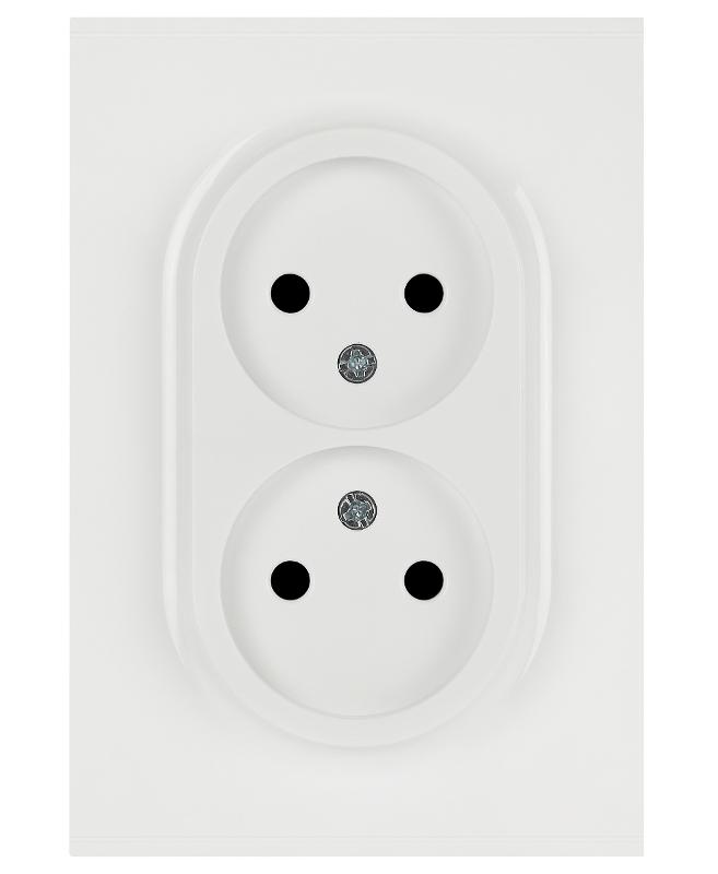 Розетка Arktik 16-2107-01 без заземления двойная 2X2P 16А-250В белый | Б0071681 | ЭРА — ЭРА (Энергия света)