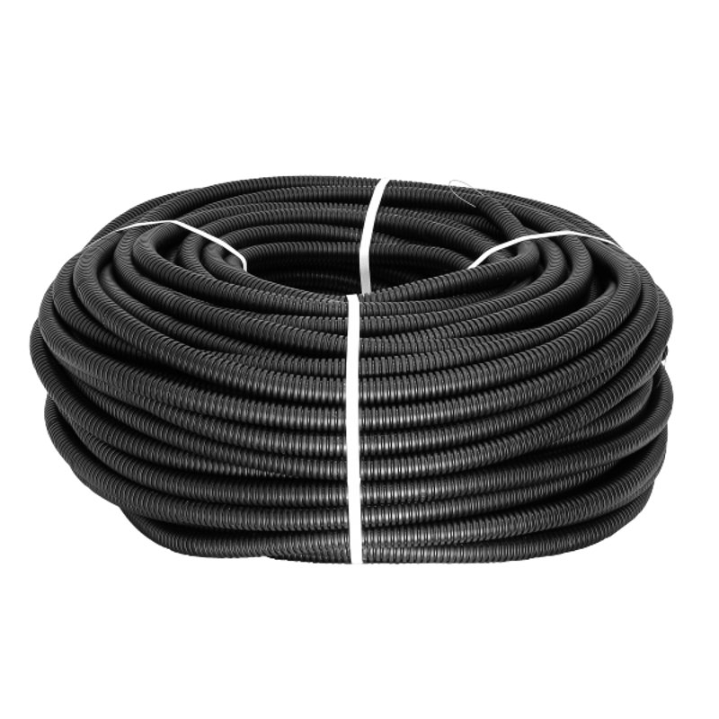 Труба гофр. ПНД Plast с зондом d20мм (25м.) черная EKF PROxima |  tpnd-20-25m |  EKF — EKF