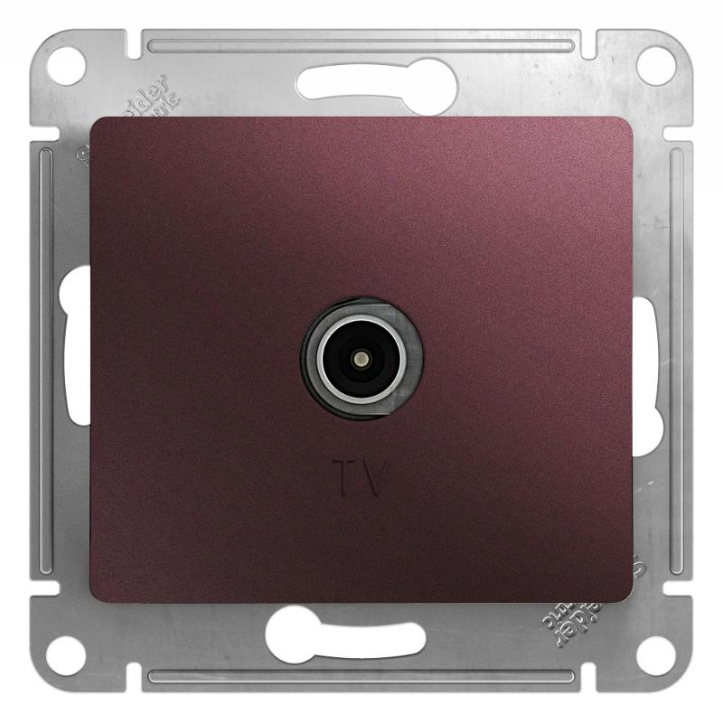 Glossa Баклажановый Розетка TV, механизм | GSL001193 | SE — Systeme Electric