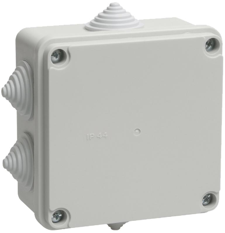 Коробка распределительная КМ41234 для о/п 100х100х50 мм IP55 (RAL7035, 6 гермовводов) | UKO11-100-100-050-K41-55 | IEK — IEK (ИЭК)