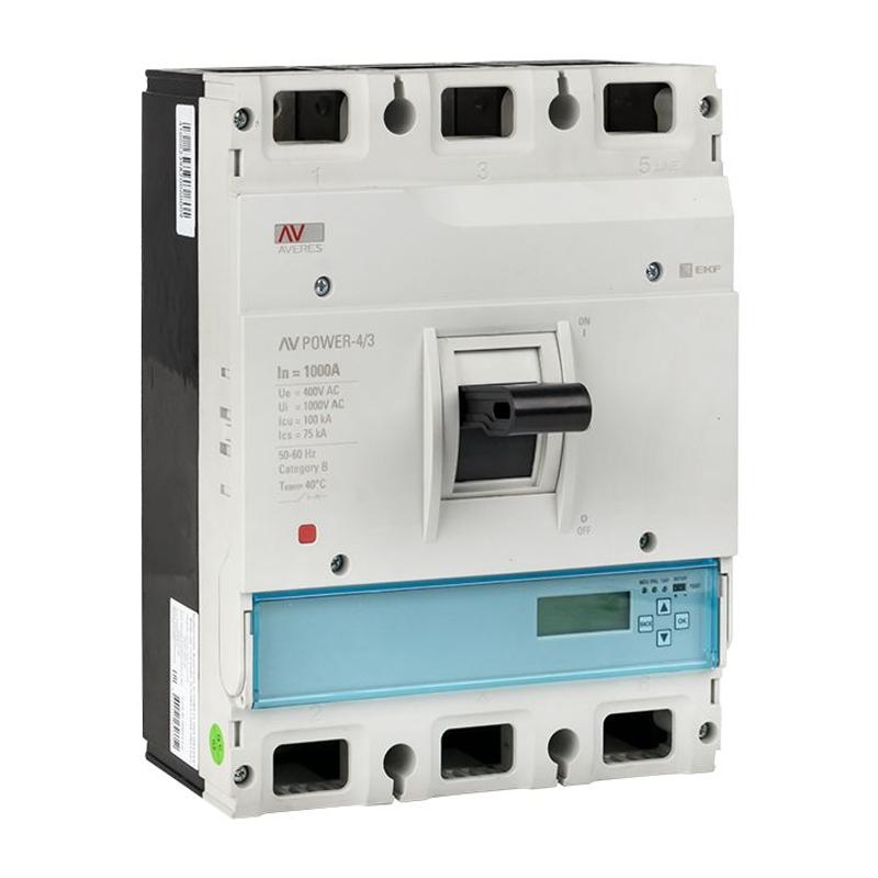 Выключатель автоматический AV POWER-4/3 1000А 100kA ETU6.0 AVERES | mccb-43-1000H-6.0-av | EKF — EKF