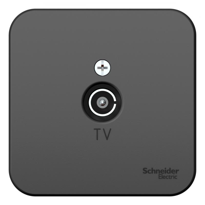Blanca Антрацит О/У с изолирующей пластиной Розетка TV | BLNTA000016 | SE — Systeme Electric