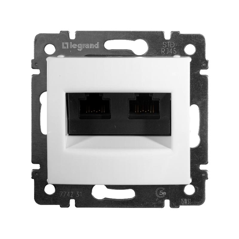Valena Белый Розетка комп(RJ45) 2-ая 5 кат UTP — миниатюра 3