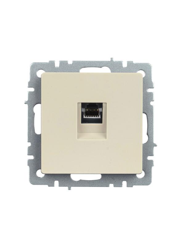 BRITE Розетка компьютерная RJ45 кат.5E РК10-БрКр бежевый  | BR-K10-1-K10 | IEK — миниатюра 3