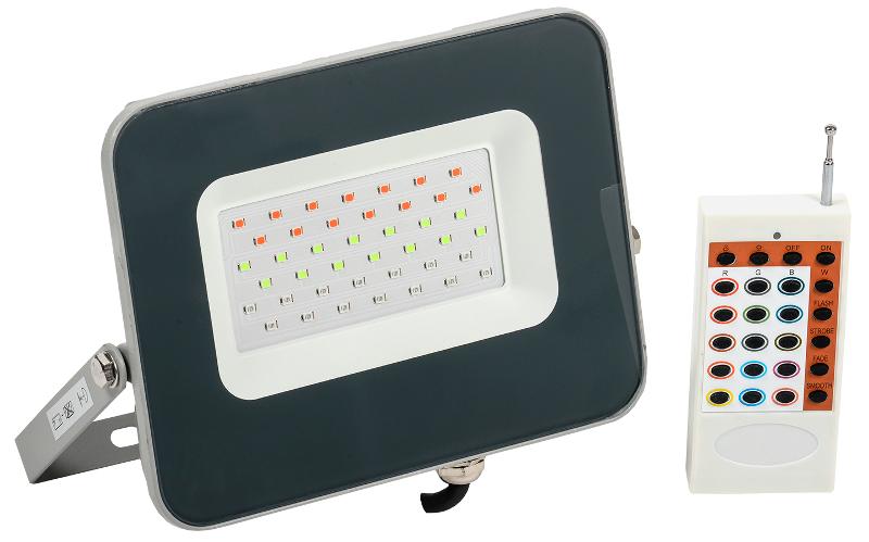 Прожектор светодиодный СДО 07-30RGB multicolor IP65 серый | LPDO7RGB-01-30-K03 | IEK — IEK (ИЭК)