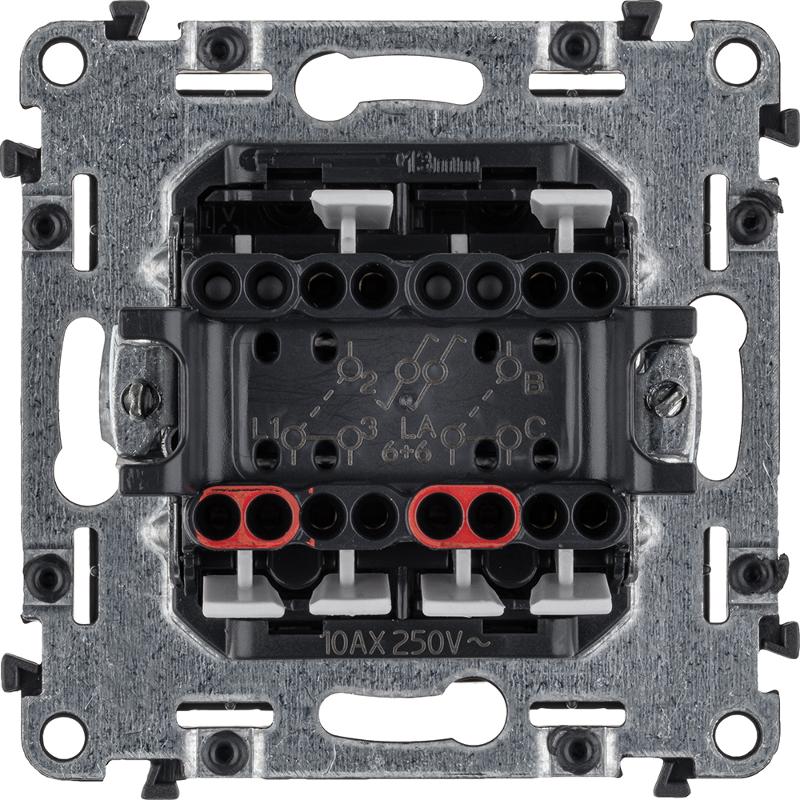 Valena ALLURE DIY Антрацит Переключатель 2-клавишный 10А 250В — миниатюра 2