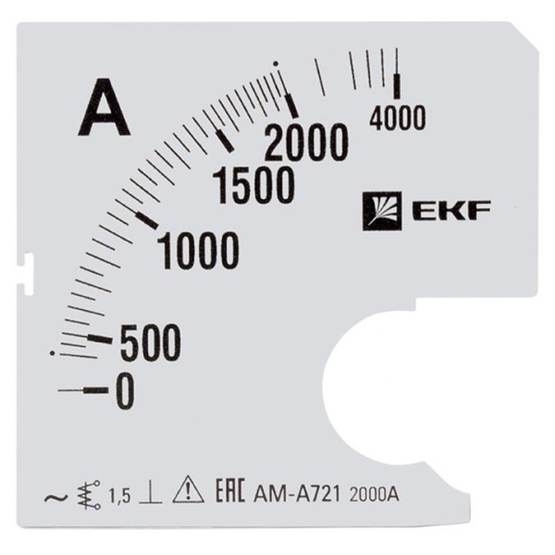 Шкала сменная для A721 2000/5А-1,5 EKF PROxima | s-a721-2000 | EKF — EKF