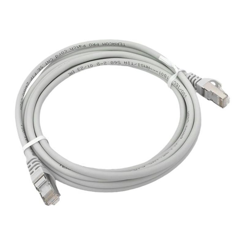 Патч-корд TERACOM PRO Cat.5E экранированный FTP оболочка LSZH серый (3,0м) | TRP-5EFTP-LSH-3M-GY | EKF — EKF