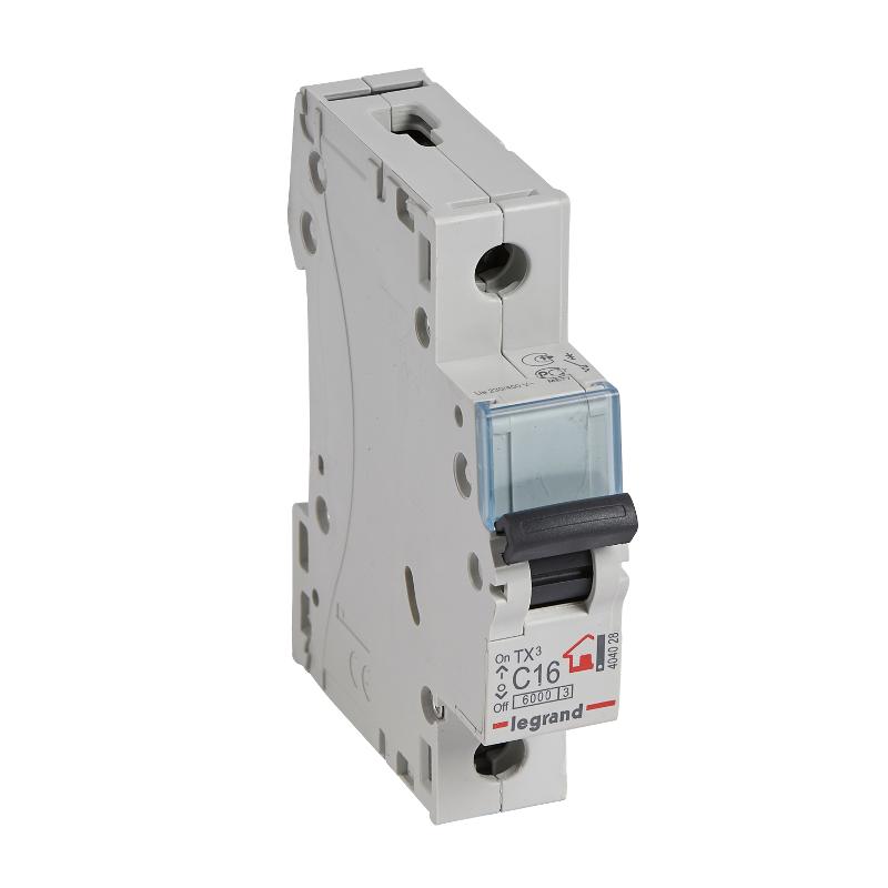 Выключатель автоматический  однополюсный TX3 6000 16A C 6кА | 404028 | Legrand — Legrand