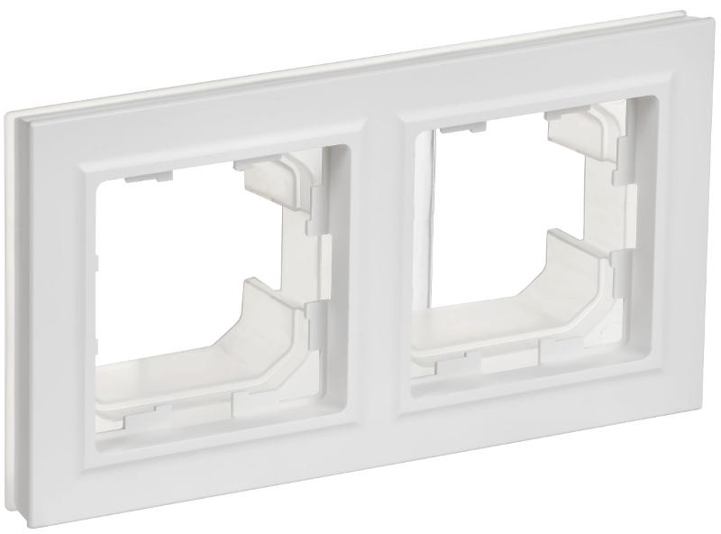 BRITE Рамка 2-местная IP44 РУ-2-БрАБ-44 арктический белый  | BR-M22-44-K91 | IEK — IEK (ИЭК)