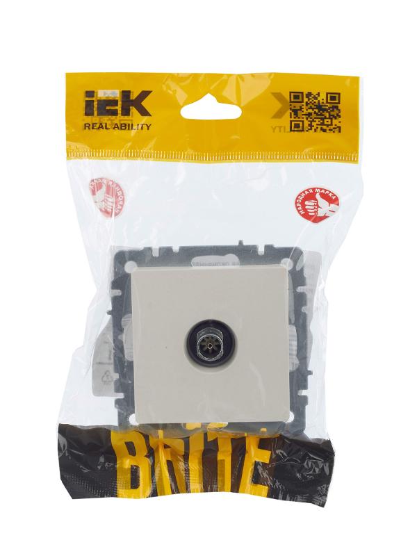 BRITE Розетка TV оконечная РТВ11-0-БрЖ жемчужный  | BR-A10-O-K36 | IEK — миниатюра 13