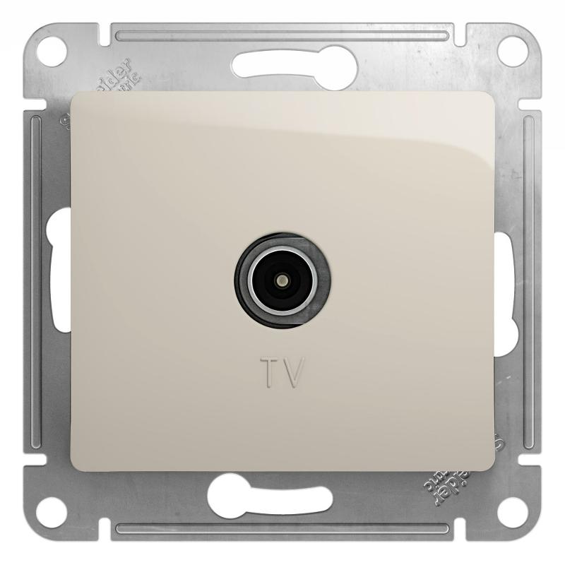 Glossa Молочный Розетка TV оконечная 1DB | GSL000991 | SE — миниатюра 1