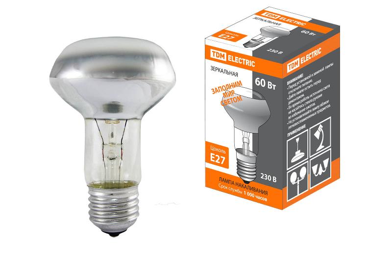 Лампа накаливания зеркальная 60Вт Е27 230В R63 | SQ0332-0030 | TDM — TDM ELECTRIC