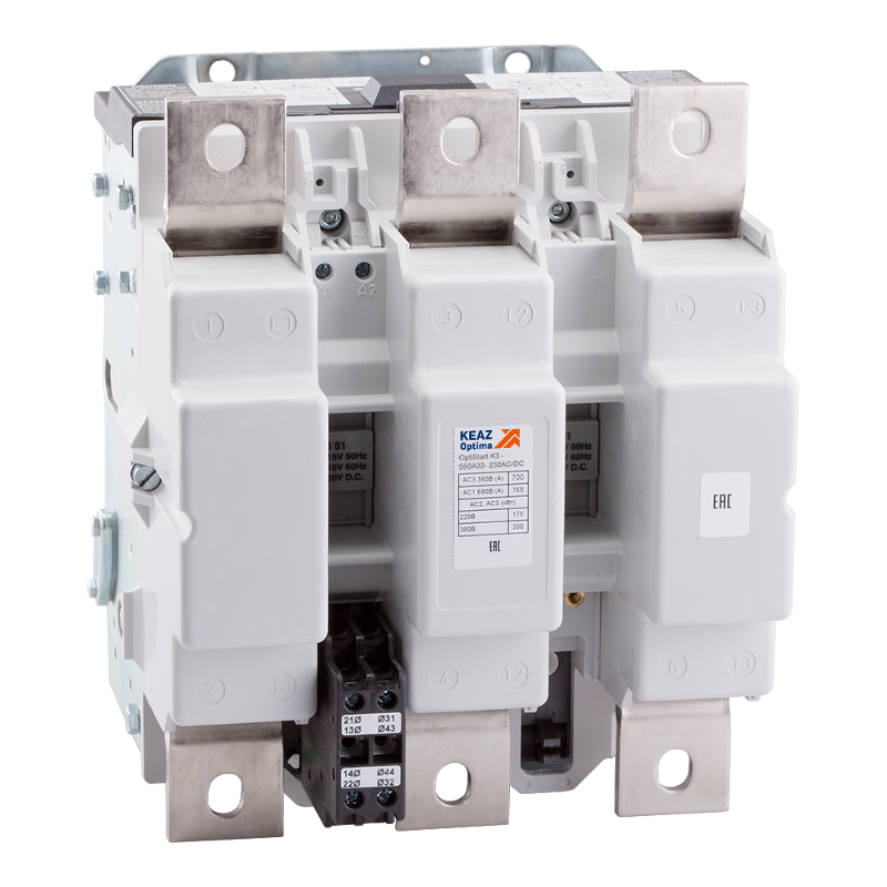 Контактор OptiStart K3-860A22-230AC/DC | 117563 | КЭАЗ — КЭАЗ (Курский электроаппаратный завод)