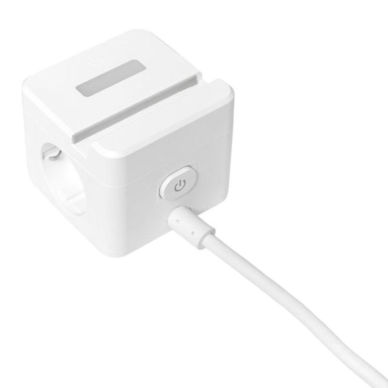 Удлинитель "Куб" 2 гнезда USB + 2Type C с быстрой зарядкой, подставкой под телефон и ночником 1,3 метра 1мм2|UBA-CUB-2-FC|EKF — миниатюра 10