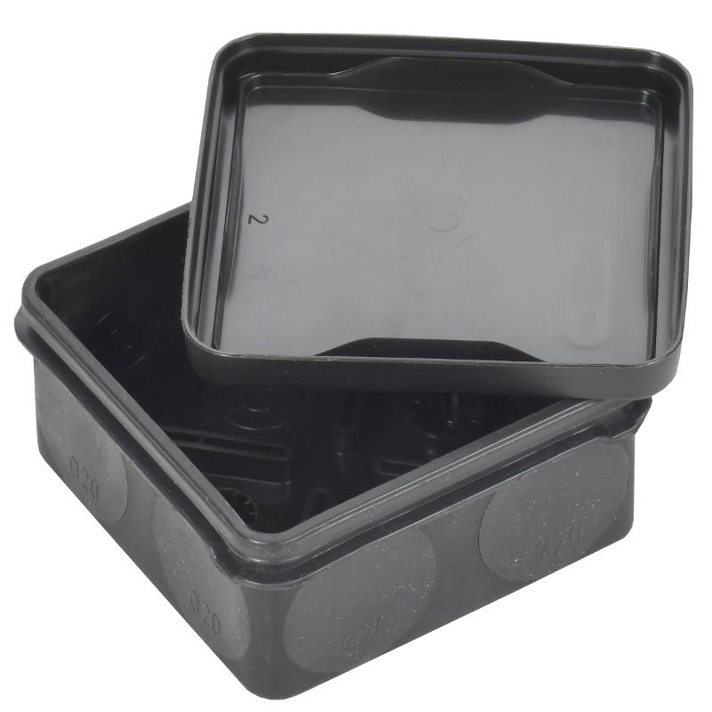 Коробка расп. КМ42455 о/п 100х100х50мм IP67 8 вв. черная | UKO21-100-100-050-K02-66 | IEK — миниатюра 2