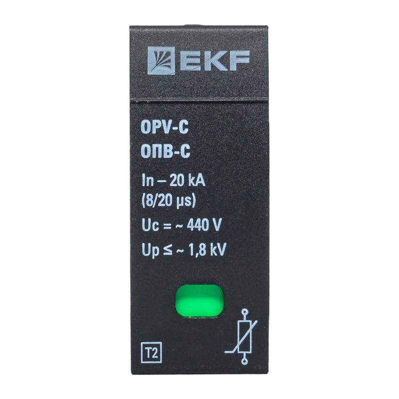 Сменный модуль к ОПВ-C In-20кА 440В с сигнализацией  |opv-c-module| EKF — миниатюра 2