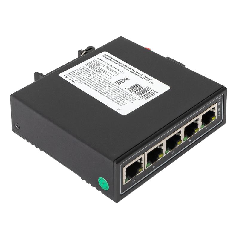 Промышленный неуправляемый коммутатор U-5T, 5 портов 10/100Base-T(X) RJ45, монтаж на динрейку TSX |TSX-U-5T|EKF — миниатюра 8