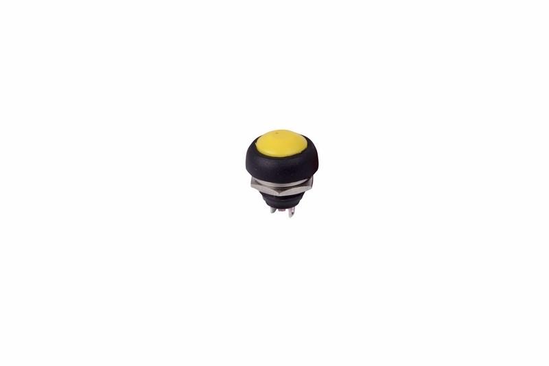 Выключатель-кнопка 250V 1А (2с) OFF-(ON) Б/Фикс желтая Micro | 36-3052 | REXANT — REXANT