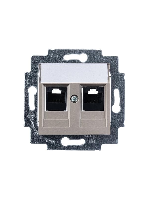 ABB Levit Кофе макиато Розетка комп. 2-ая 2хRJ45 категория 5e | 5014H-A51018 18W | 2CHH295118A6018 | ABB — миниатюра 2