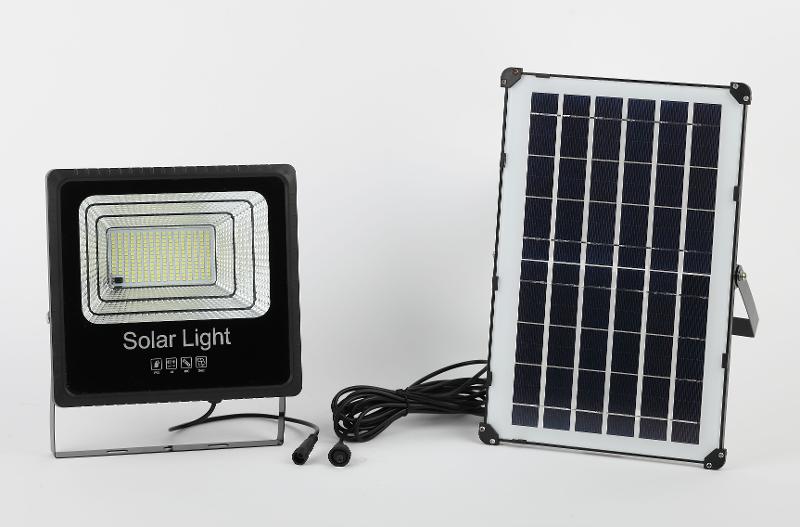 Прожектор светодиодный уличный на солн. бат. 100W, 1200 lm, 5000K, с датч. движения, ПДУ, IP65 ( | Б0049547 | ЭРА — миниатюра 1