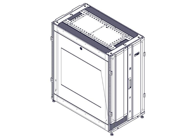 Шкаф Systeme Electric, серия Uniprom, 24U-600/1070, боковые панели 2шт, черный | UR3104 | SE — миниатюра 3