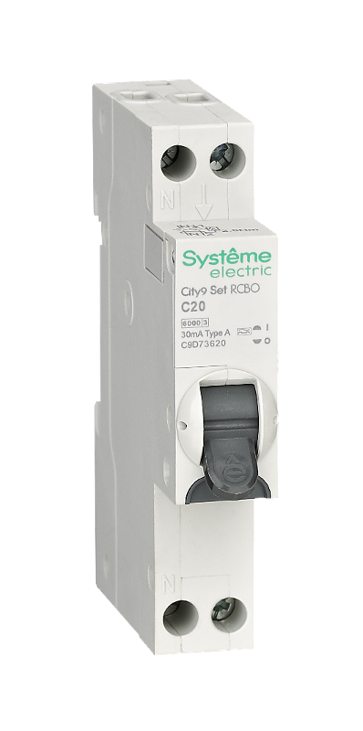 АВДТ City9 1П+Н C20 6000A 30мА A 18мм | C9D73620 | SE — Systeme Electric