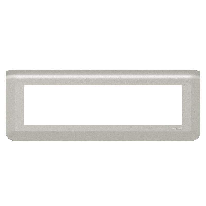 Рамка - Mosaic - 8 модулей - алюминий | 079318L | Legrand — Legrand