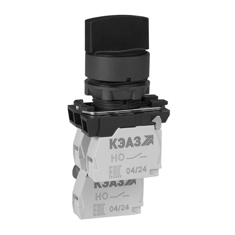 Переключатель КПЕ2630Р-черный-3но+0нз-ручка-фикс-3поз-IP65| 271711 | КЭАЗ — КЭАЗ (Курский электроаппаратный завод)