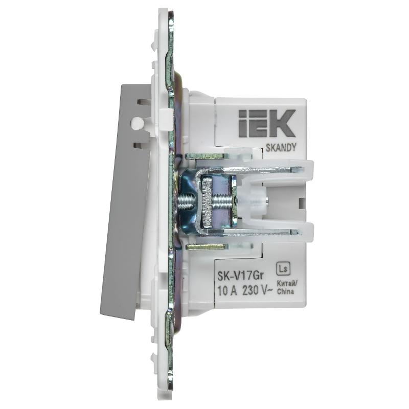 SKANDY Кнопка звонка с индикацией для отелей 10А SK-V17Gr серый  | SK-V14-2-10-K03 | IEK — миниатюра 3