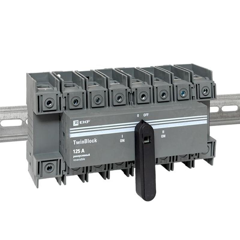 Рубильник 125A 4P реверсивный c рукояткой для прямой установки TwinBlock | tb-s-125-4p-rev | EKF — миниатюра 15