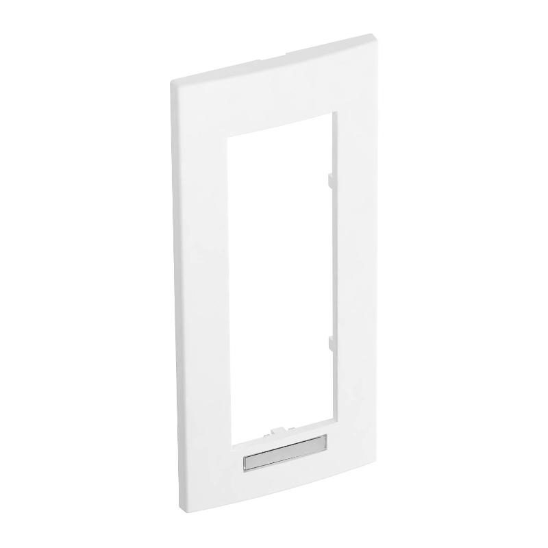 Рамка тройная Modul45 (с полем д/маркировки.,вертик.,84x185 мм,белый) (AR45-BSF3 RW) | 6119387 | OBO Bettermann — OBO Bettermann