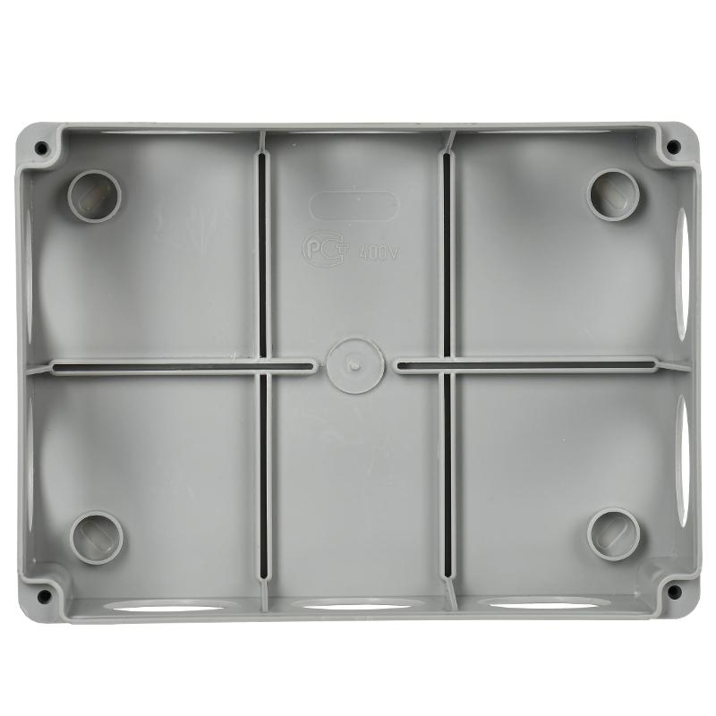 Коробка распределительная КМ41245 для о/п 190х140х120 мм IP44 (RAL7035, 10 гермовводов) | UKO10-190-140-120-K41-44 | IEK — миниатюра 4