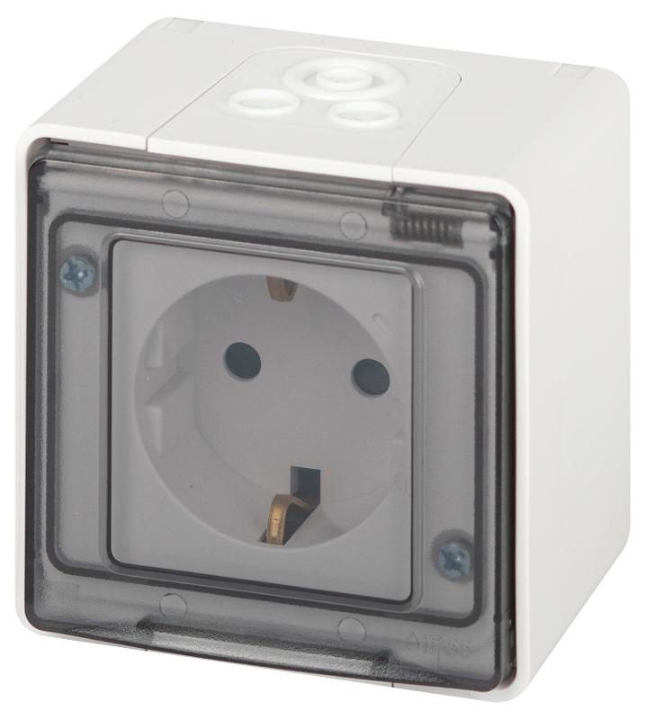 Розетка ЭРА Эксперт 11-2502-01 2P+E IP55, с заземление со шторками, 16A-250В, ОУ, Белый | Б0063280 | ЭРА — ЭРА (Энергия света)