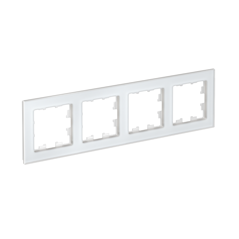 AtlasDesign Nature Белый Рамка 4-ая, матовое стекло  |ATN330104| SE — Systeme Electric