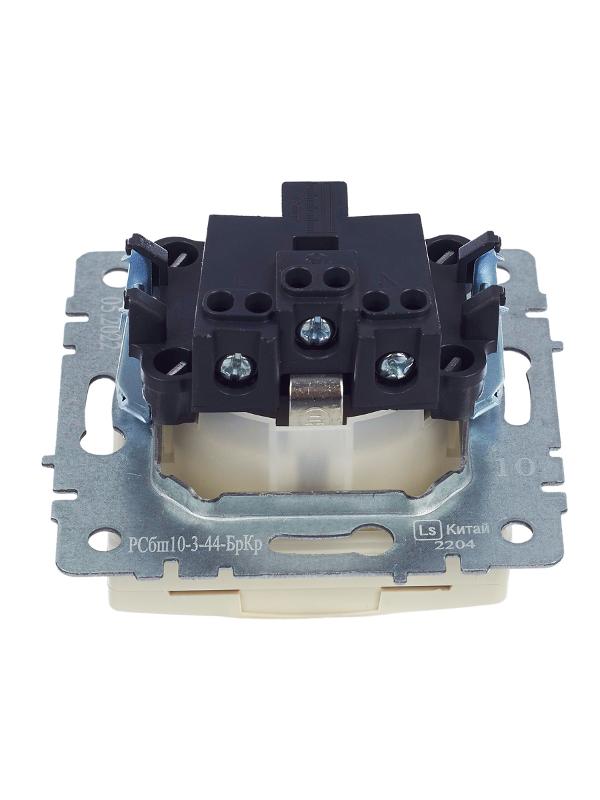 BRITE Розетка с заземлением со шторками с кр. 16А IP44 РСбш10-3-44-БрКр бежевый | BR-R16-16-44-K10 | IEK — миниатюра 9