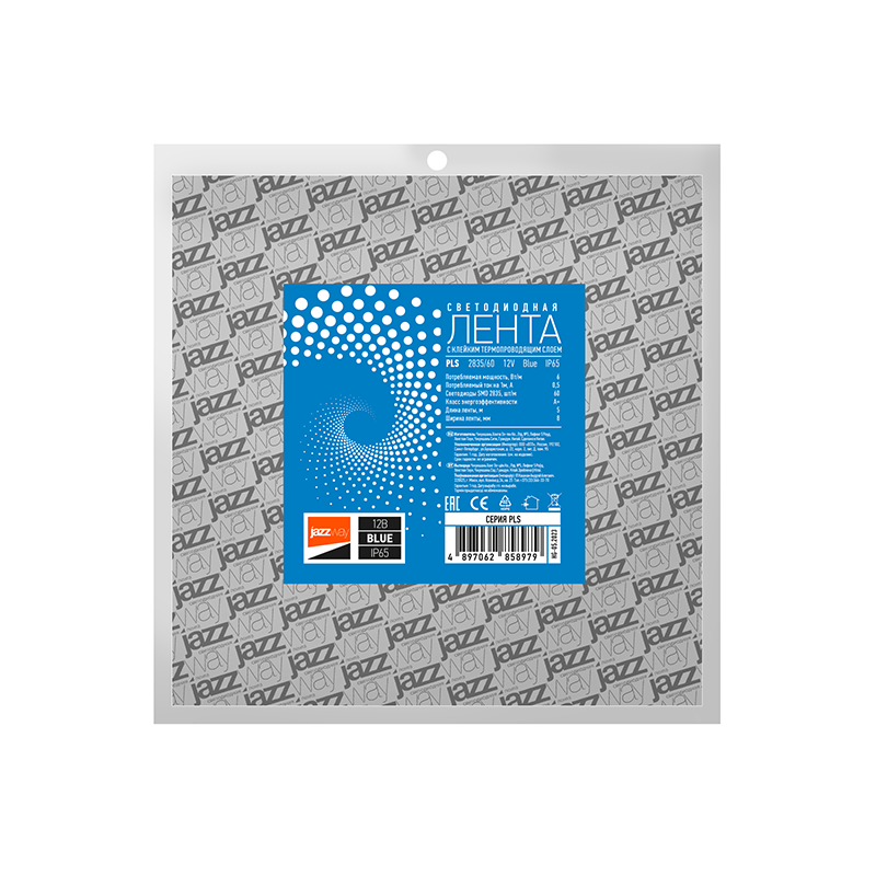 Лента светодиодная LED PLS 2835/60 6Вт 12В синий IP65 5м | 2858979 | Jazzway — миниатюра 4
