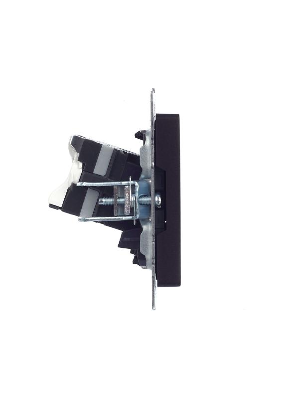 BRITE Розетка компьютерная 2-ая RJ45 кат.5E РК10-2-БрЧ черный | BR-K20-1-K02 | IEK — миниатюра 4