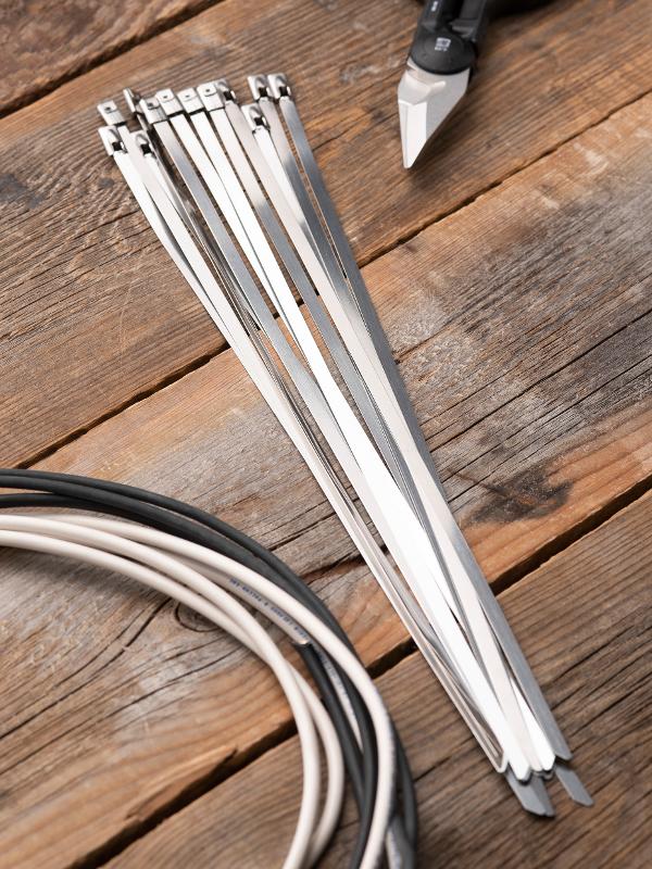 Хомут AISI 316 из нержавеющей стали, 4.6x290 (100 шт.) FlexLock PROxima|plc-fl-tss-316-4.6x290|EKF — миниатюра 4