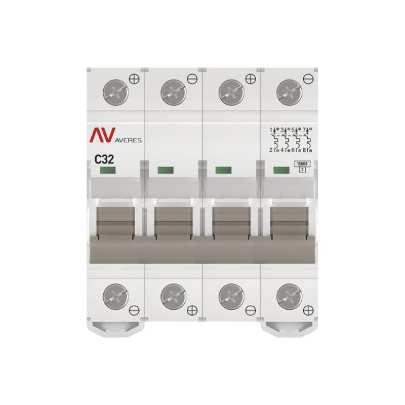 Выключатель автоматический AV-10 DC 4P 32A (C) 10kA  AVERES |mcb10-DC-4-32C-av| EKF — миниатюра 12