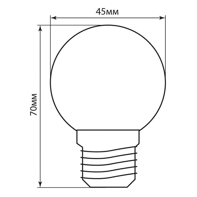 Лампа светодиодная для белт лайта LB-37 (1W) 230V E27 синий G45 | 25118 | FERON — миниатюра 6