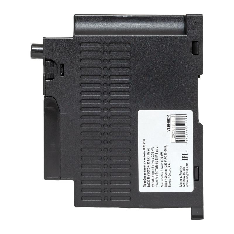 Преобразователь частоты 0,75 кВт 1х230В VECTOR-80 EKF Basic | VT80-0R7-1 | EKF — миниатюра 12