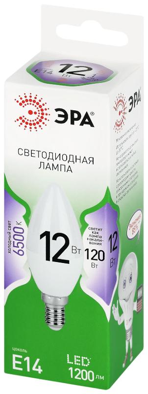 Лампа светодиодная  GREEN LINE LED B35-12W-865-E14 GL E14 12 Вт свеча холодный свет | Б0067092 | ЭРА — миниатюра 5