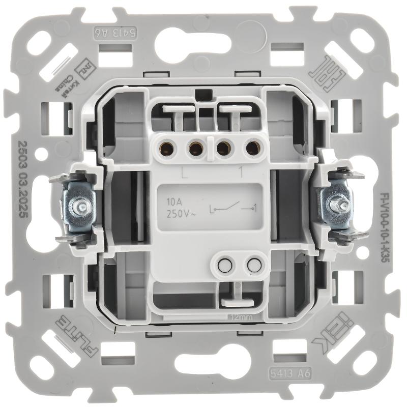 FLITE Выключатель 1-клавишный 10А ВС11-1-0-ФлМ маренго | FI-V10-0-10-1-K35 | IEK — миниатюра 4